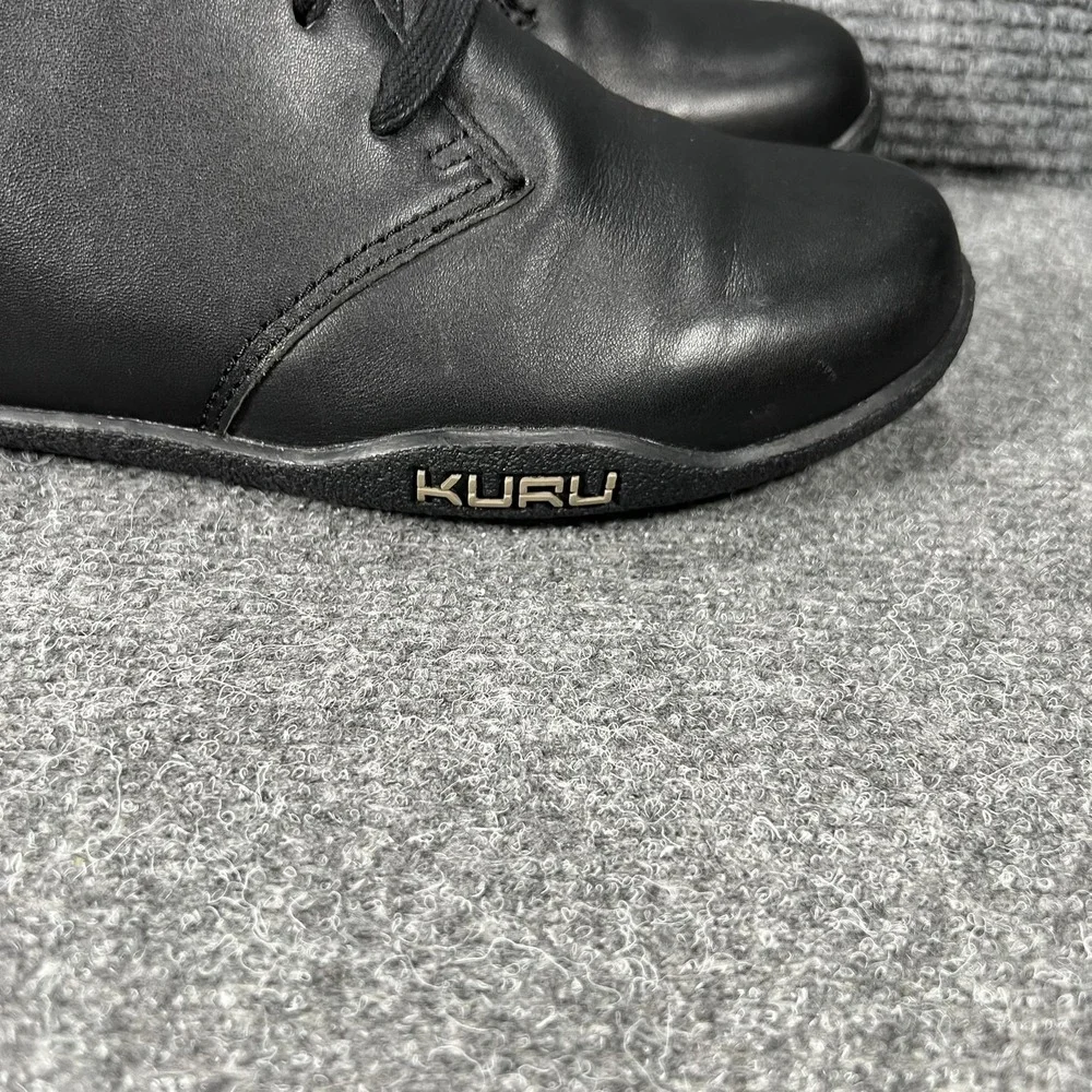 KURU Shoes Mens Size 7 Black Leather Chukka Comfort Casual Sneakers 100911‎
